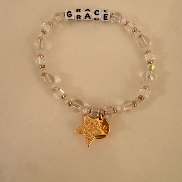 Little Words Project Jewelry - Grace Beaded Bracelet with Gold Star Charm